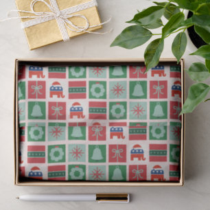 Papel De Seda Natal Americano Patriótico Eleições de Meio de Man