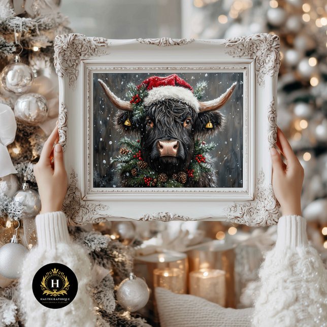 Papel De Seda Natal Antigo Decoupage de Vaca das Terras Altas (Criador carregado)