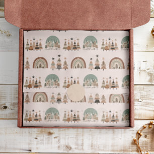 Papel De Seda Natal Arco-íris Boho