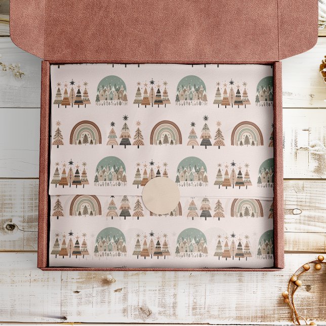 Papel De Seda Natal Arco-íris Boho (Criador carregado)