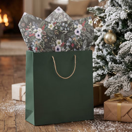 Papel De Seda Natal Botânico Alegre Personalizado