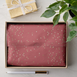 Papel De Seda Natal Brilho Ouro Vermelho  