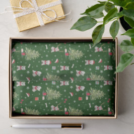 Papel De Seda Natal Caprichoso Westie Branco