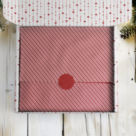 Papel De Seda Natal Clássico Vermelho e Branco