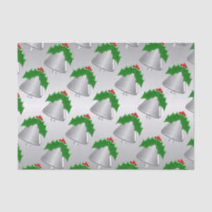 Papel De Seda Natal colorido prata de Bell de prata