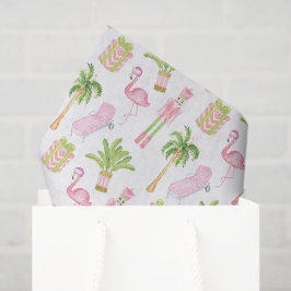 Papel De Seda Natal com Noz Quebradora de Palma Rosa e Verde