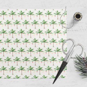 Papel De Seda Natal da árvore de palma retrô na festa de julho d