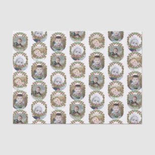 Papel De Seda Natal da Colagem de Fotos do Red Berry Wreath