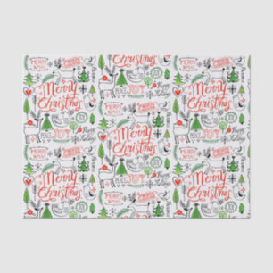 Papel De Seda Natal da tipografia