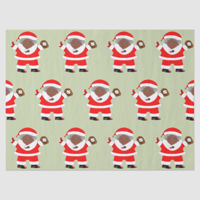 Papel De Seda Natal de beisebol (Frente )