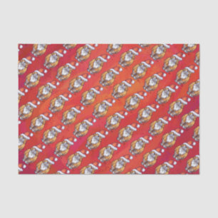 Papel De Seda Natal De Ginger Em Vermelho
