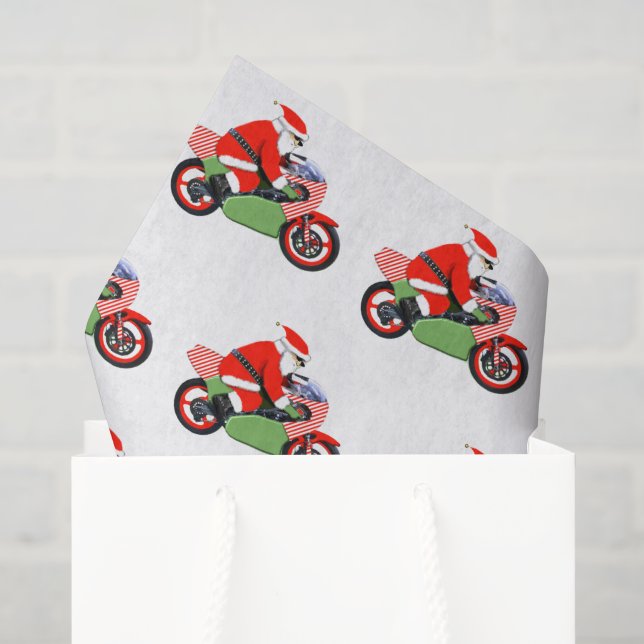 Papel De Seda Natal de Motocicleta (Sacola de presentes)