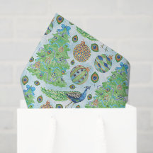 Natal de Pavão em Aquarela