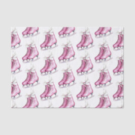 Papel De Seda Natal de Skates de gelo rosa bonito