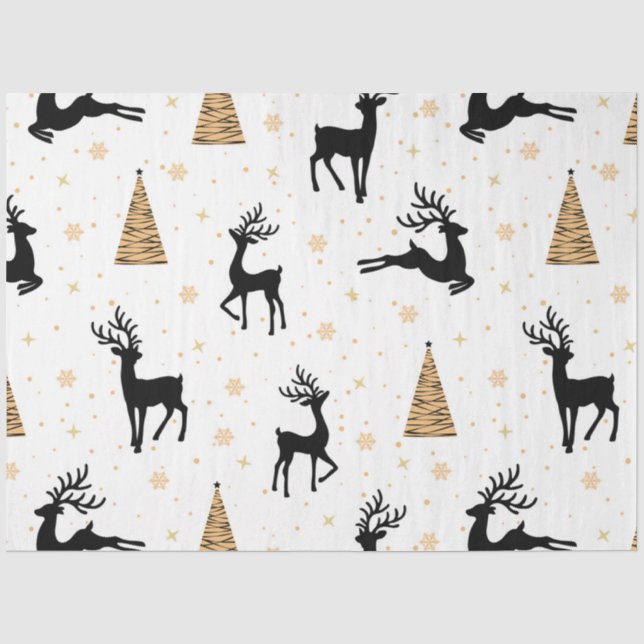 Papel De Seda Natal Deer Series Design 5 (Frente )