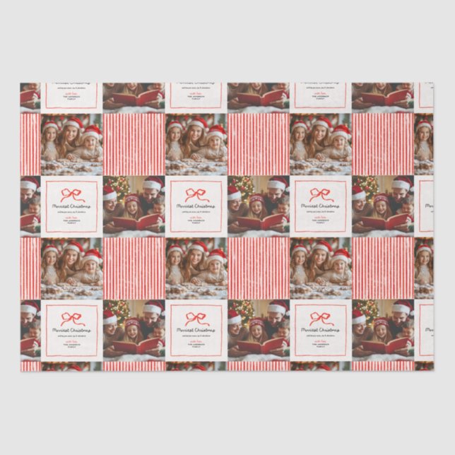 Papel De Seda Natal do arco vermelho tradicional e elegante (Frente )