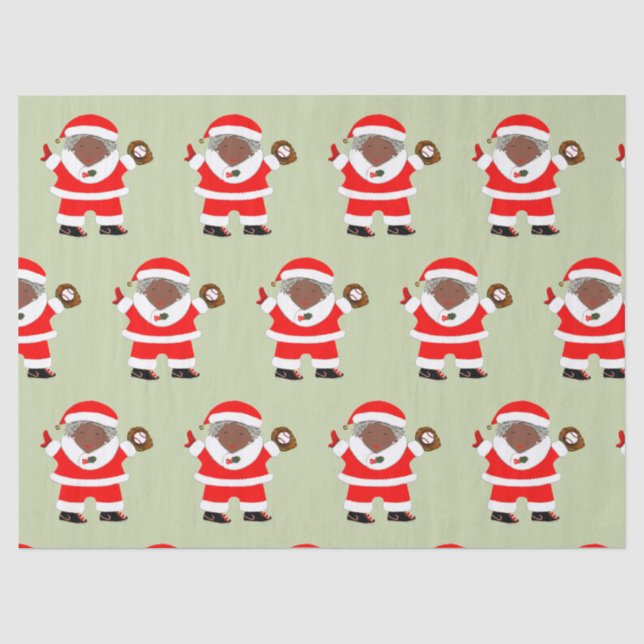 Papel De Seda Natal do Baseball (Frente )