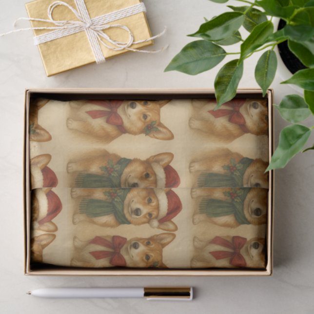 Papel De Seda Natal do Casal Elegante Elegante de Férias Refinad (Presente)