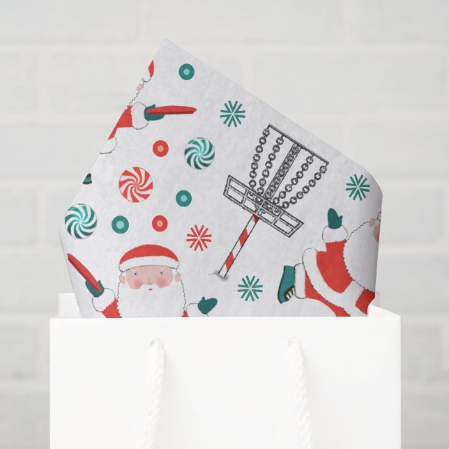 Papel De Seda Natal do Disco Golfe (Sacola de presentes)