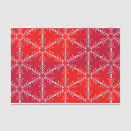 Papel De Seda Natal do Floco de Neve Vermelho Moderno