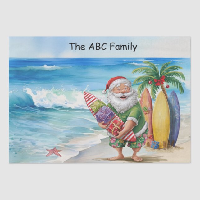 Papel De Seda Natal do SANTA CLAUS em julho (Frente )