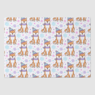 Papel De Seda Natal do Shiba Inu