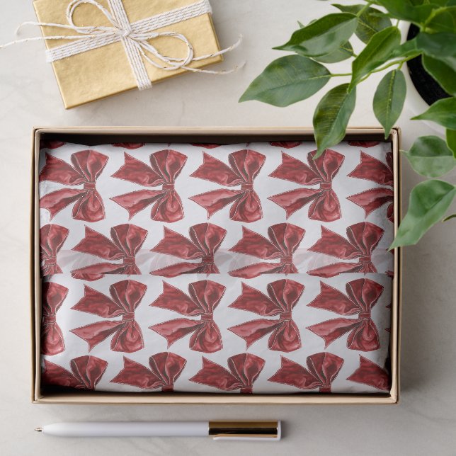 Papel De Seda Natal dos Arcos Vermelhos Chic (Presente)