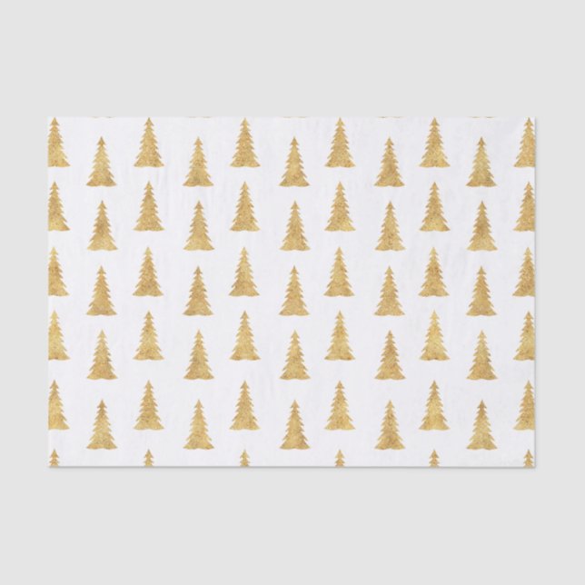 Papel De Seda Natal Dourado (Frente )