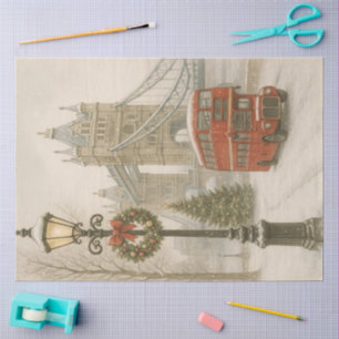 Papel De Seda Natal em Londres Presente para Viajante Feriado