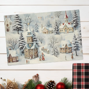 Papel De Seda Natal em Vila Antiga Ephemera de Inverno 