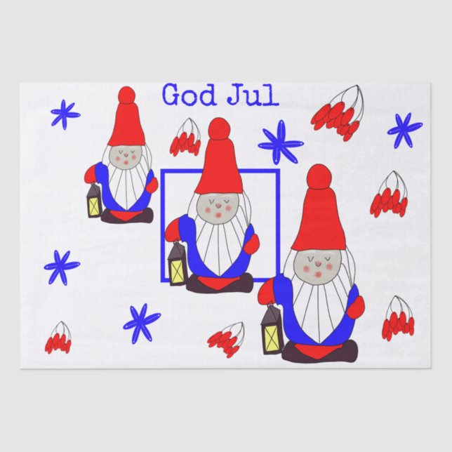 Papel De Seda Natal escandinavo (Frente )