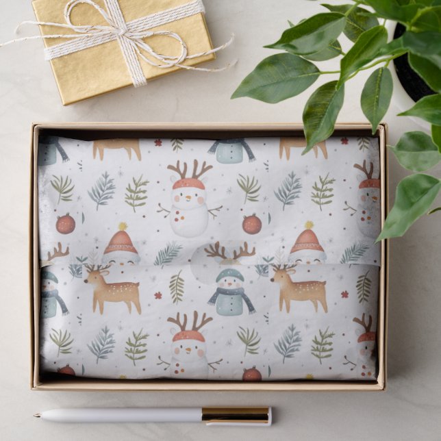 Papel De Seda Natal Escandinavo Nórdico (Presente)