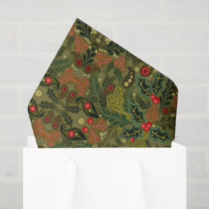 Papel De Seda Natal Evergreen Colorido Paisley