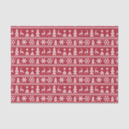 Papel De Seda Natal feito malha do teste padrão da camisola da