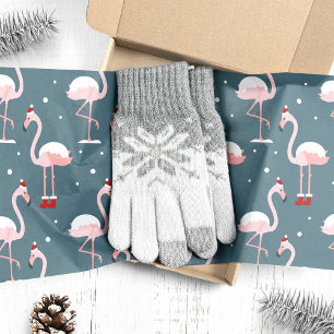Papel De Seda Natal Flamingo Tropical