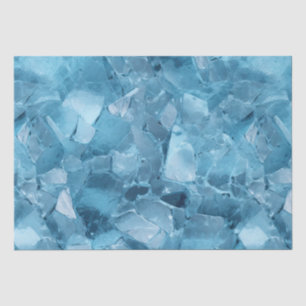 Papel De Seda Natal Flocos de neve de gelo azul-aqua