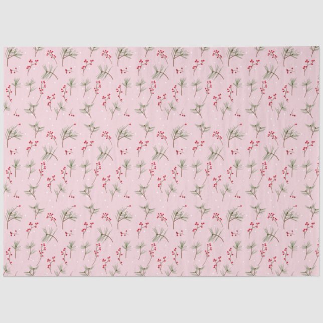 Papel De Seda Natal Holly (Frente )