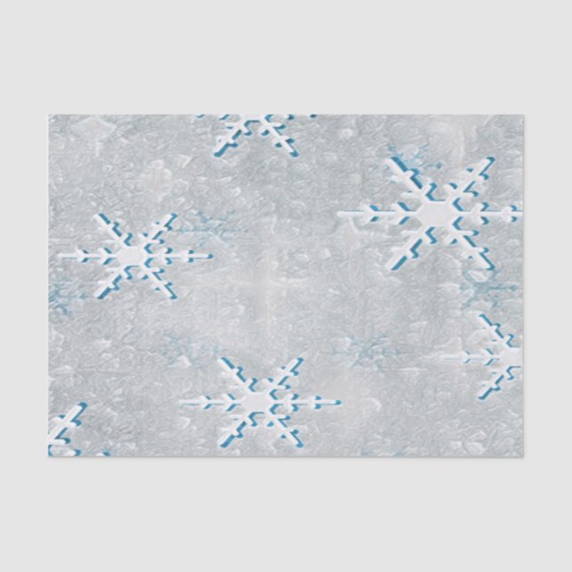 Papel De Seda Natal IceSnowflakes (Frente )