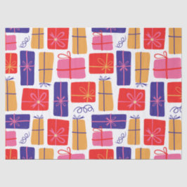 Papel De Seda Natal Ilustrado Apresenta