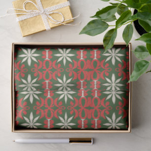 Papel De Seda Natal/inverno/vindima verde