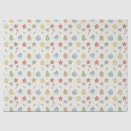Papel De Seda Natal Minimalista com Cookie Doodles
