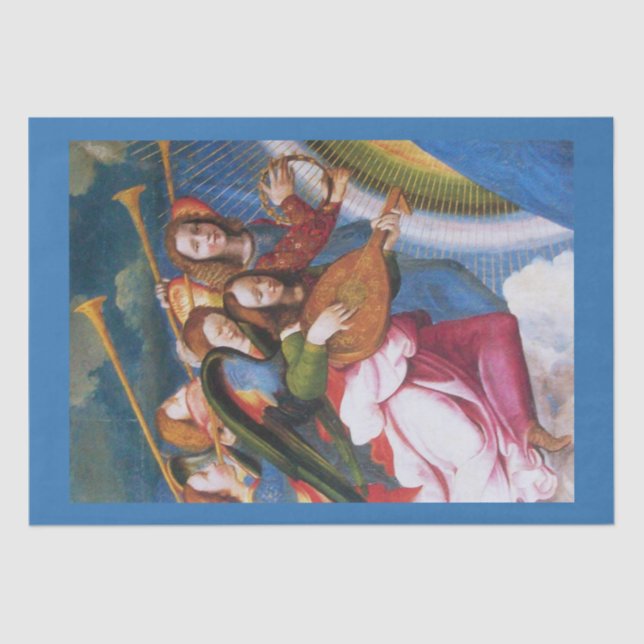 Papel De Seda Natal MUSICAL CHRISTMAS ANGELS (Frente )