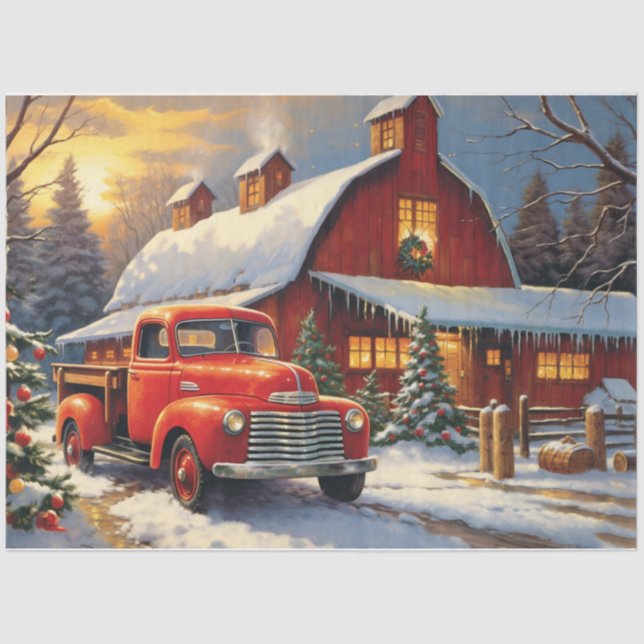 Papel De Seda Natal na Fazenda (Frente )