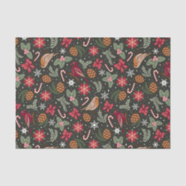 Papel De Seda Natal Natural Ditsy