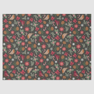 Papel De Seda Natal Natural Ditsy