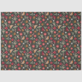 Papel De Seda Natal Natural Ditsy