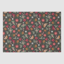 Papel De Seda Natal Natural Ditsy