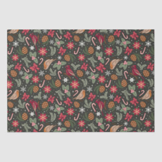 Papel De Seda Natal Natural Ditsy