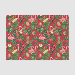 Papel De Seda Natal no padrão tropical de julho