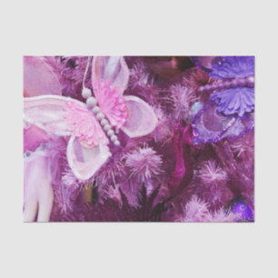 Papel De Seda Natal no rosa e no roxo